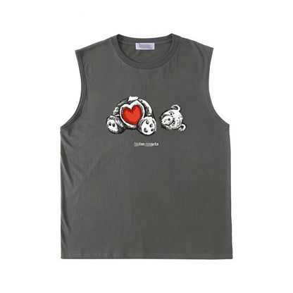 Palm Angels T Shirts Printed Vest Men 'S And Women 'S Sleeveless T-shirt