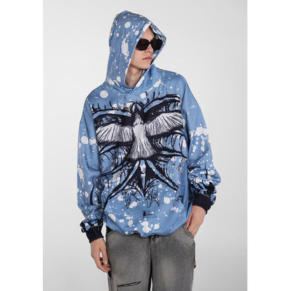 Unisex Hoodies Saint Michael Bird Print Hoodie