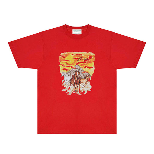 Casablanca T Shirts Fashion Print Street