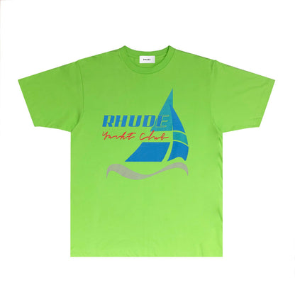 Rhude T Shirts Printed Trendy Pure Cotton