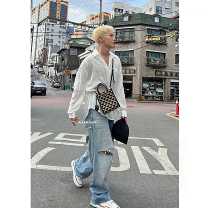 Unisex Shirts Our Legacy Breathable Loose Long Sleeve Shirts
