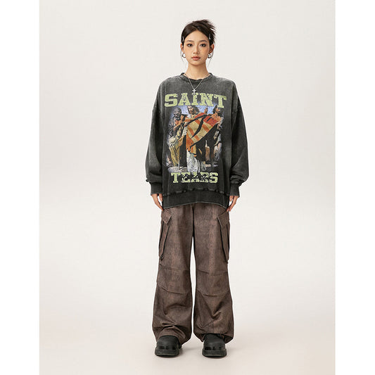 Unisex Hoodies Saint michael Made Old Crew necks Hoodies