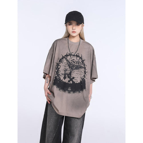 Unisex T-Shirts Saint Michael Vintage Loose Casual T-Shirt