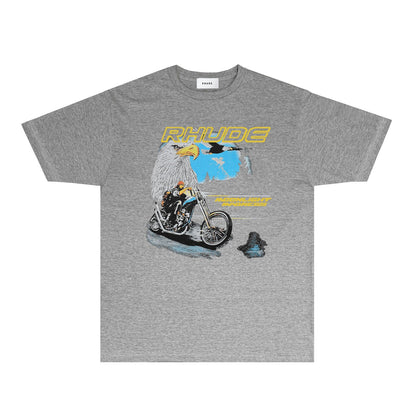Rhude T Shirts Printed Trendy Pure Cotton