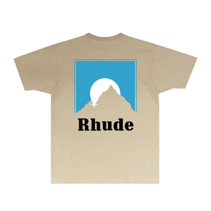 Rhude T Shirts Printed Trendy Pure Cotton