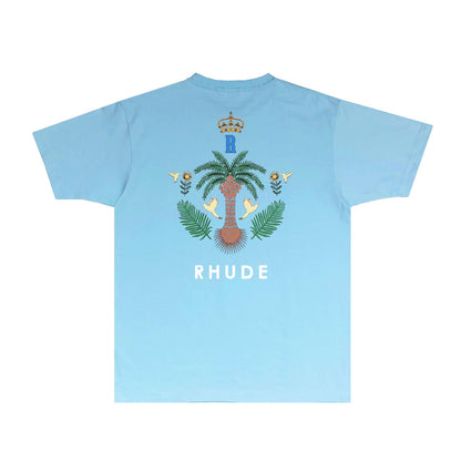 Rhude T Shirts Printed Trendy Pure Cotton
