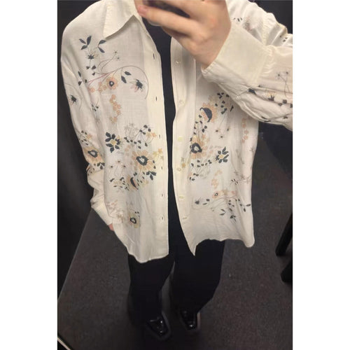 Unisex Shirts Our Legacy Floral Printed Loose Shirts