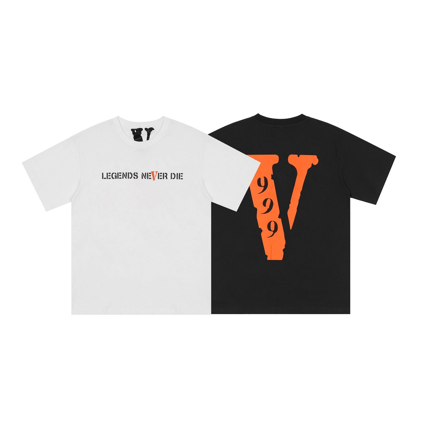 Vlone T Shirts 999 Large V Printed Short Sleeve T-shirt Men and Women Couple Loose BF Half Sleeve