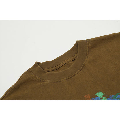 Unisex T-Shirts GALLERY DEPT Anti-War Peace Floral Loose T-Shirt