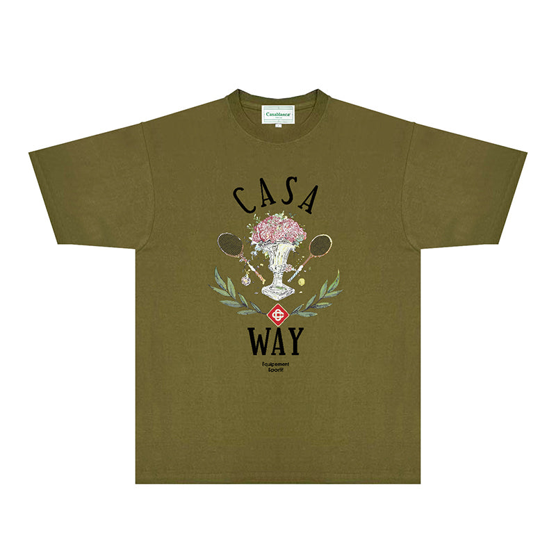 Casablanca T Shirts Fashion Print Street