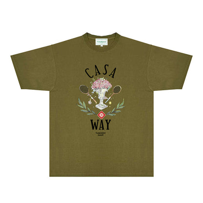 Casablanca T Shirts Fashion Print Street