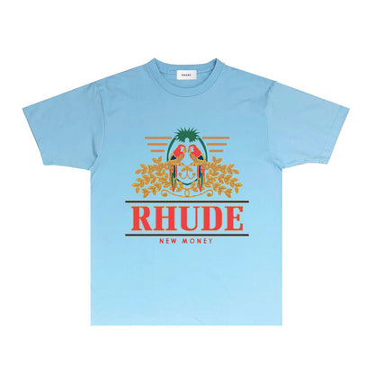 Rhude T Shirts Printed Trendy Pure Cotton
