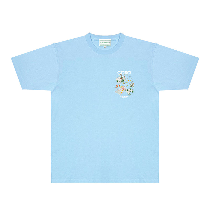 Casablanca T Shirts Fashion Print Street