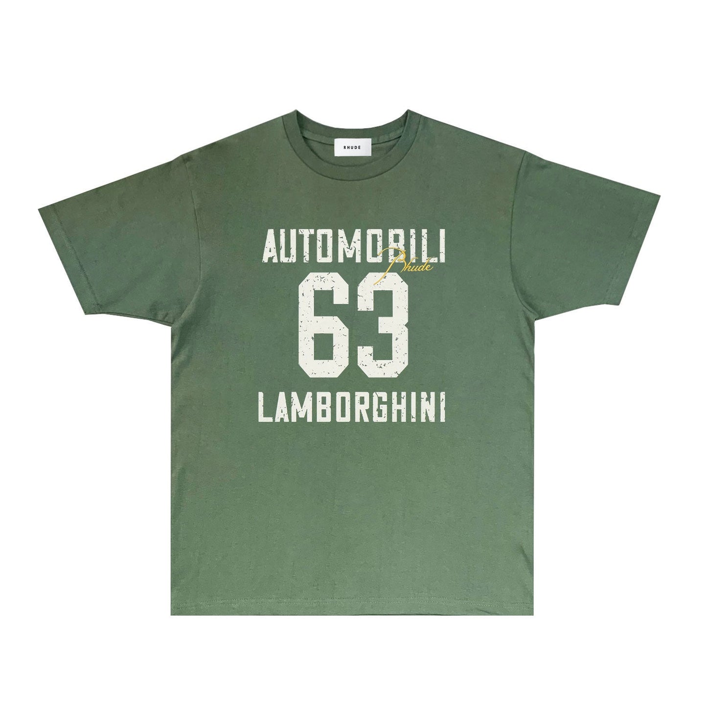 Rhude T Shirts Printed Trendy Pure Cotton