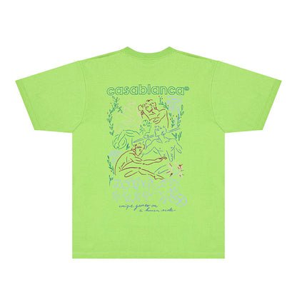 Casablanca T Shirts Fashion Print Street