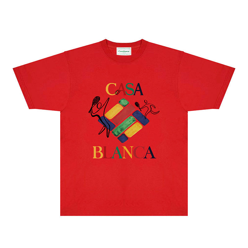 Casablanca T Shirts Fashion Print Street