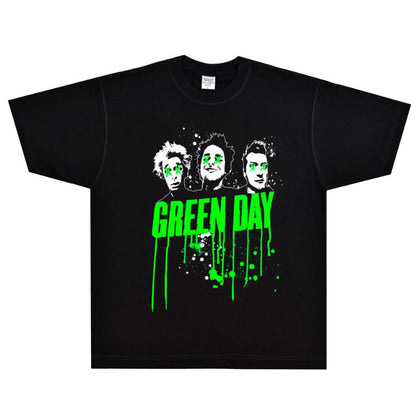 Green Day T Shirt Retro Loose