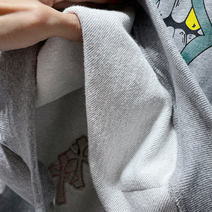 Chh Chrome Hearts Hoodie Autumn/Winter CH Classic Color Sanskrit Hand Painted Graffiti Casual Hooded Sweater