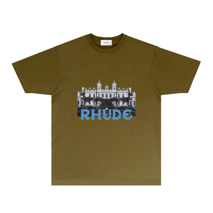 Rhude T Shirts Printed Trendy Pure Cotton
