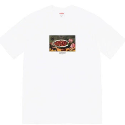 Supreme Men's Alphabet Cartoon Printed Cotton T-shirt Couple