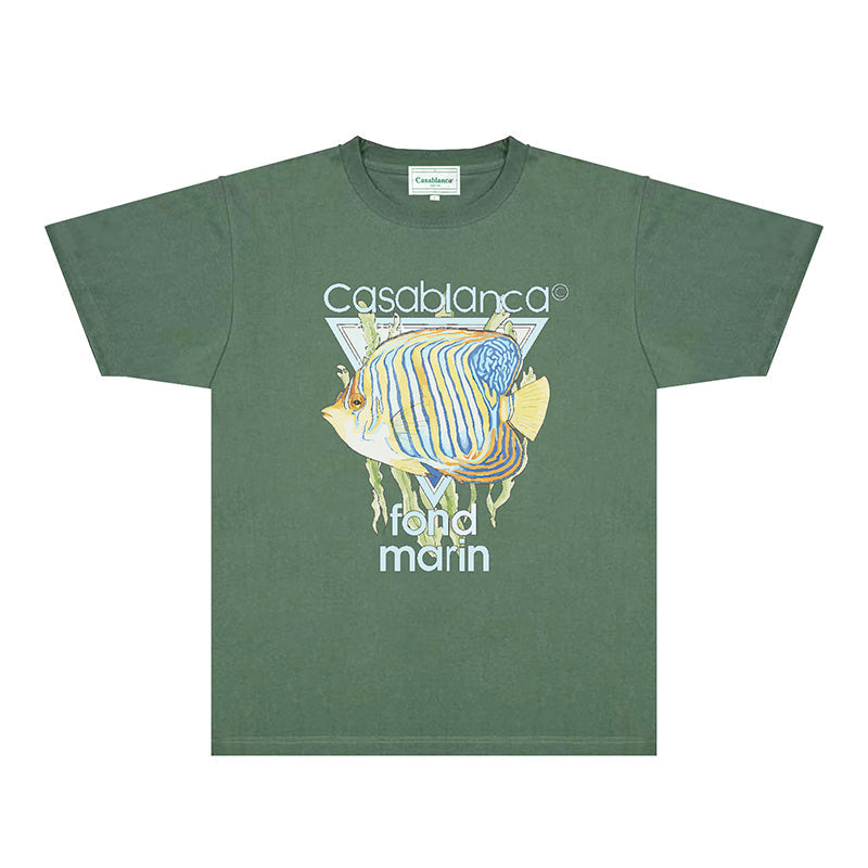 Casablanca T Shirts Fashion Print Street