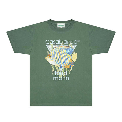 Casablanca T Shirts Fashion Print Street