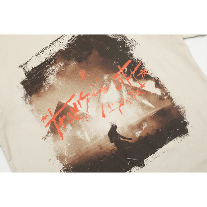 Unisex T-Shirts Travis Scott Album Portrait Cover Casual Loose T-Shirt