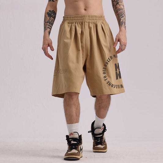 Men Shorts Hiphop Casual Shorts Oversize Workwear Shorts