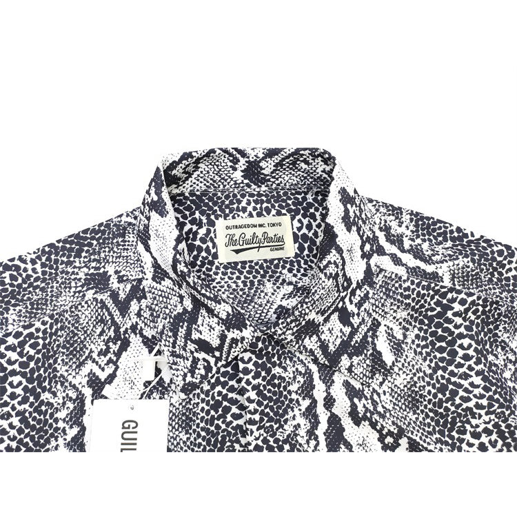 GUILTYPARTIES TIGER Shirts 21AW Classic Snake Print Long Sleeve Shirt