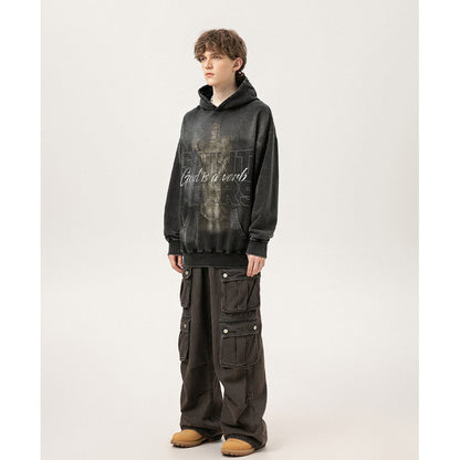 Unisex Hoodies Saint Michael Make Old Baggy Hoodies