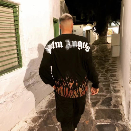 Palm Angels T Shirts Long Sleeve T-shirt Men and Women Loose Long Sleeve Jacket
