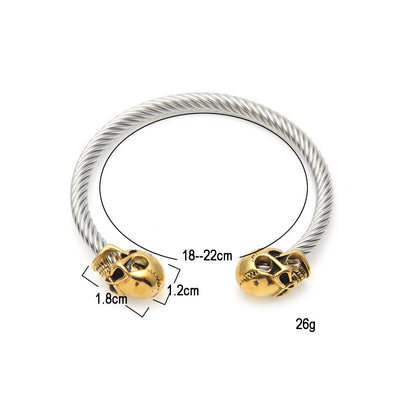 Bracelet Hip Hop Skull Bracelet Fashion Stainless Steel Bracelet Jesus Pieces Crosses Egypt Pieces