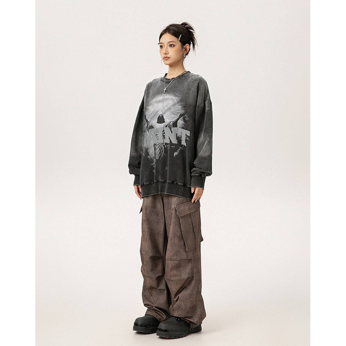 Unisex Hoodies Saint Michael Crew Neck Sweater