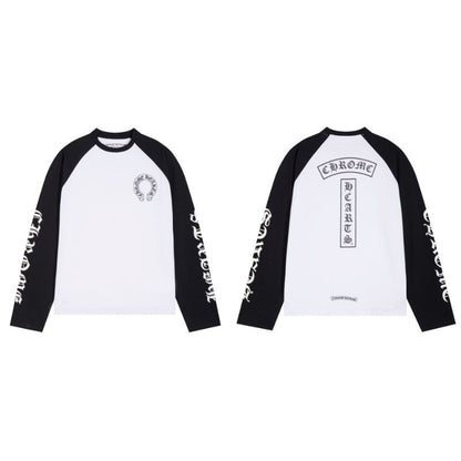 Chh Chrome Heart Long Sleeve Shirt Unisex Fashion Loose Long Sleeve Shirt