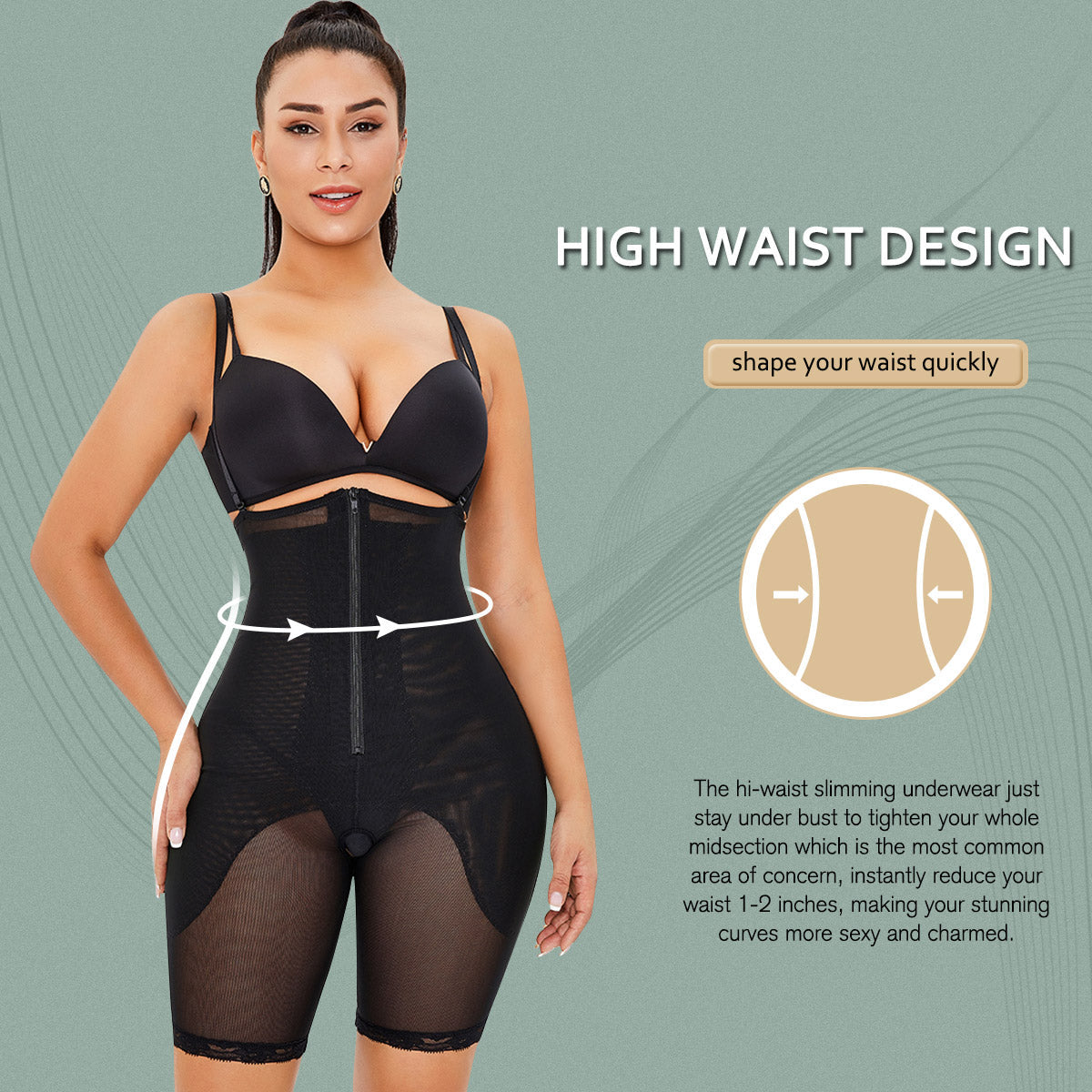Body Shaper Tummy Control Bodysuit Butt Lifter Trainer Plus Size   Slim