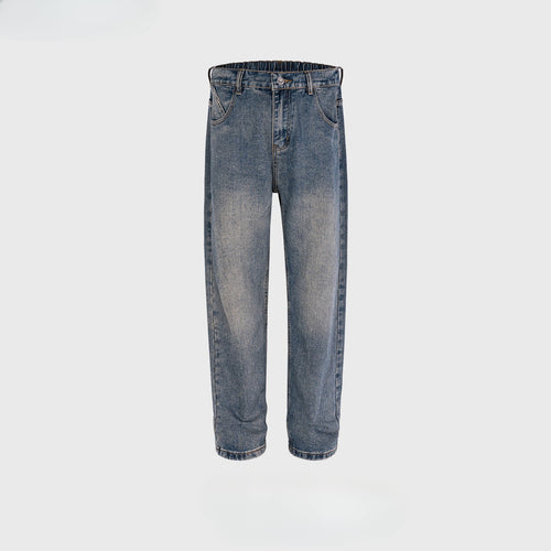 MIJKO Mens Vintage Pants MIJKO Trousers Washed and Used Jeans