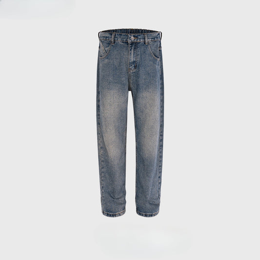 MIJKO Mens Vintage Pants MIJKO Trousers Washed and Used Jeans