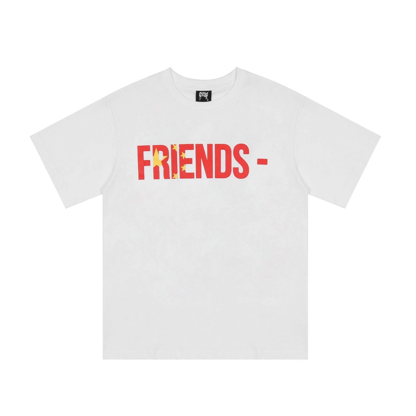 Vlone T Shirts the Five-Starred Red Flag Nurse Large V Printed Short Sleeve T-shirt Men and Women High Street Half Sleeve
