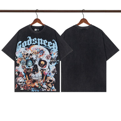 Godspeed T-Shirt Retro Fantasy Pattern