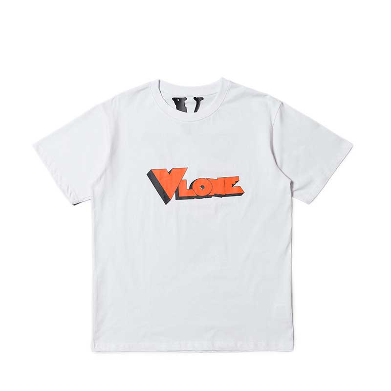 Vlone T Shirts Cartoon Character Eye Print Short Sleeve T-shirt Men's and Women's Large V Loose Half Sleeve