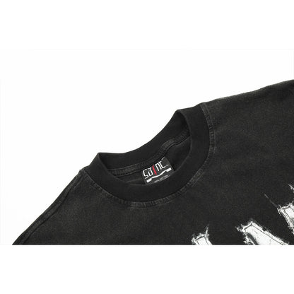 Unisex T-Shirts Saint Michael Vintage Old Loose T-Shirt