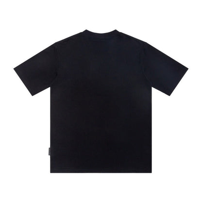 Palm Angle T Shirts Flame Smiling Face Couple Loose