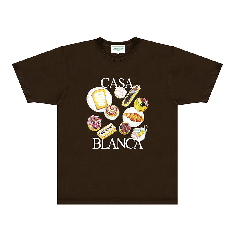Casablanca T Shirts Fashion Print Street