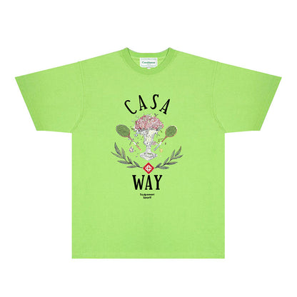 Casablanca T Shirts Fashion Print Street