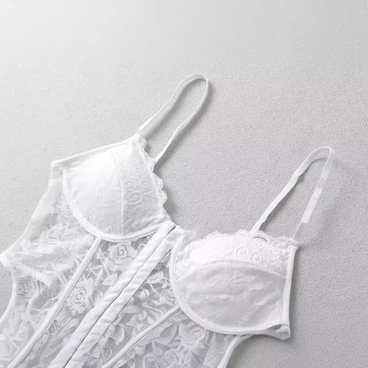 Women Tops Summer Lace Top with Narrow Straps Sexy Vest