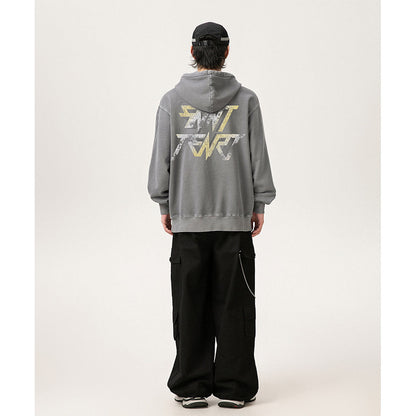 Unisex Hoodies Saint Michae Old Loose Hoodie