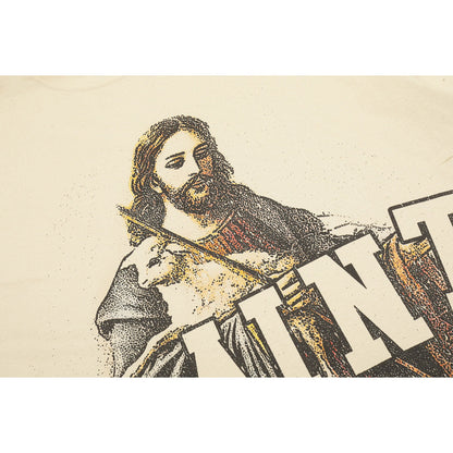 Unisex T-Shirts Saint Michael Jesus Printed VINTAGET Shirt