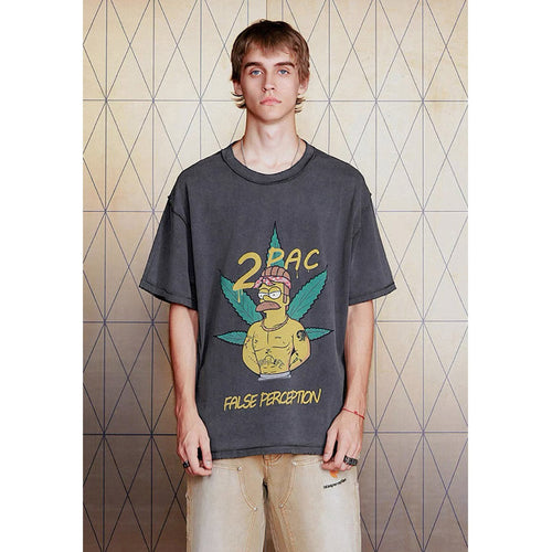 Unisex T-Shirts Vintage Loose High Street T-Shirts