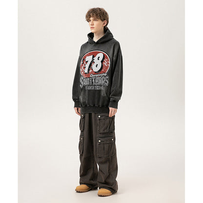 Unisex Hoodies Saint Michael Old Loose Hoodie