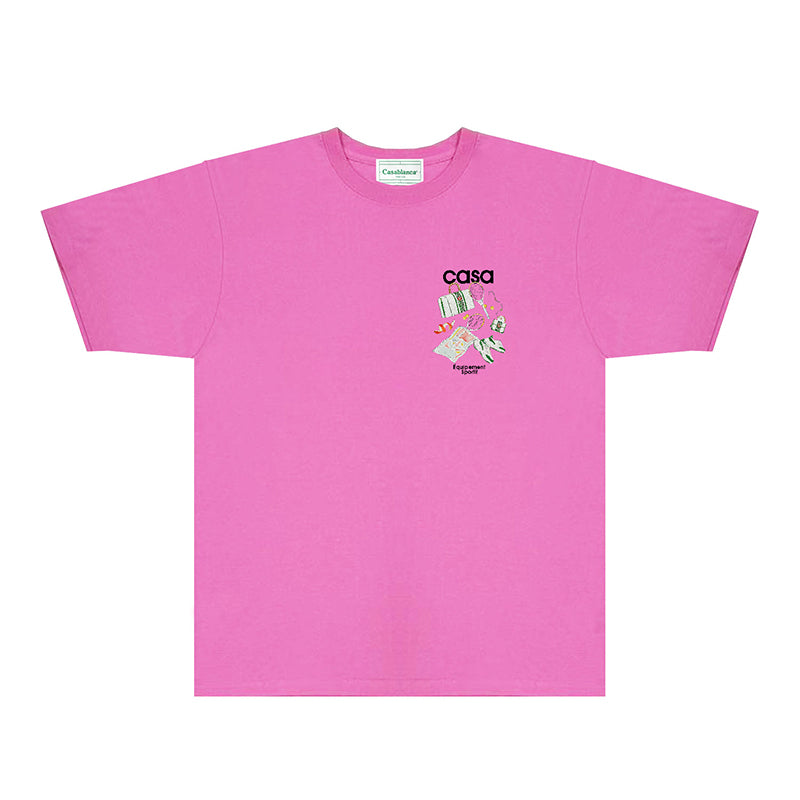 Casablanca T Shirts Fashion Print Street